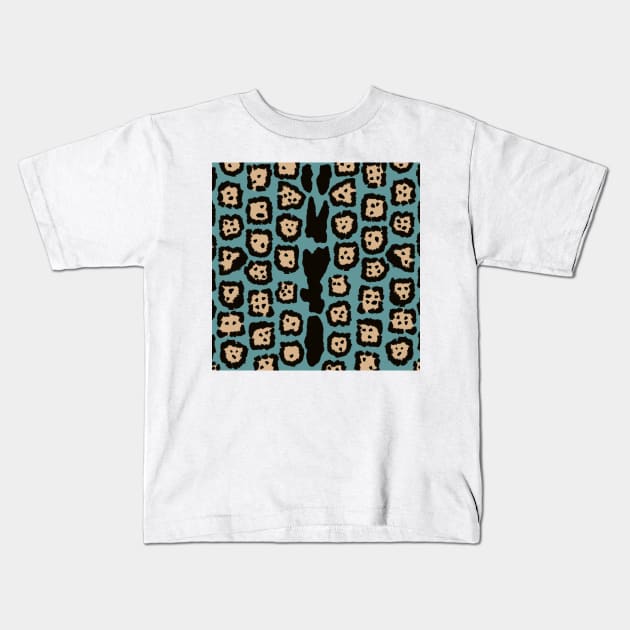 Jaguar Pattern in Beach Colors Kids T-Shirt by ButterflyInTheAttic